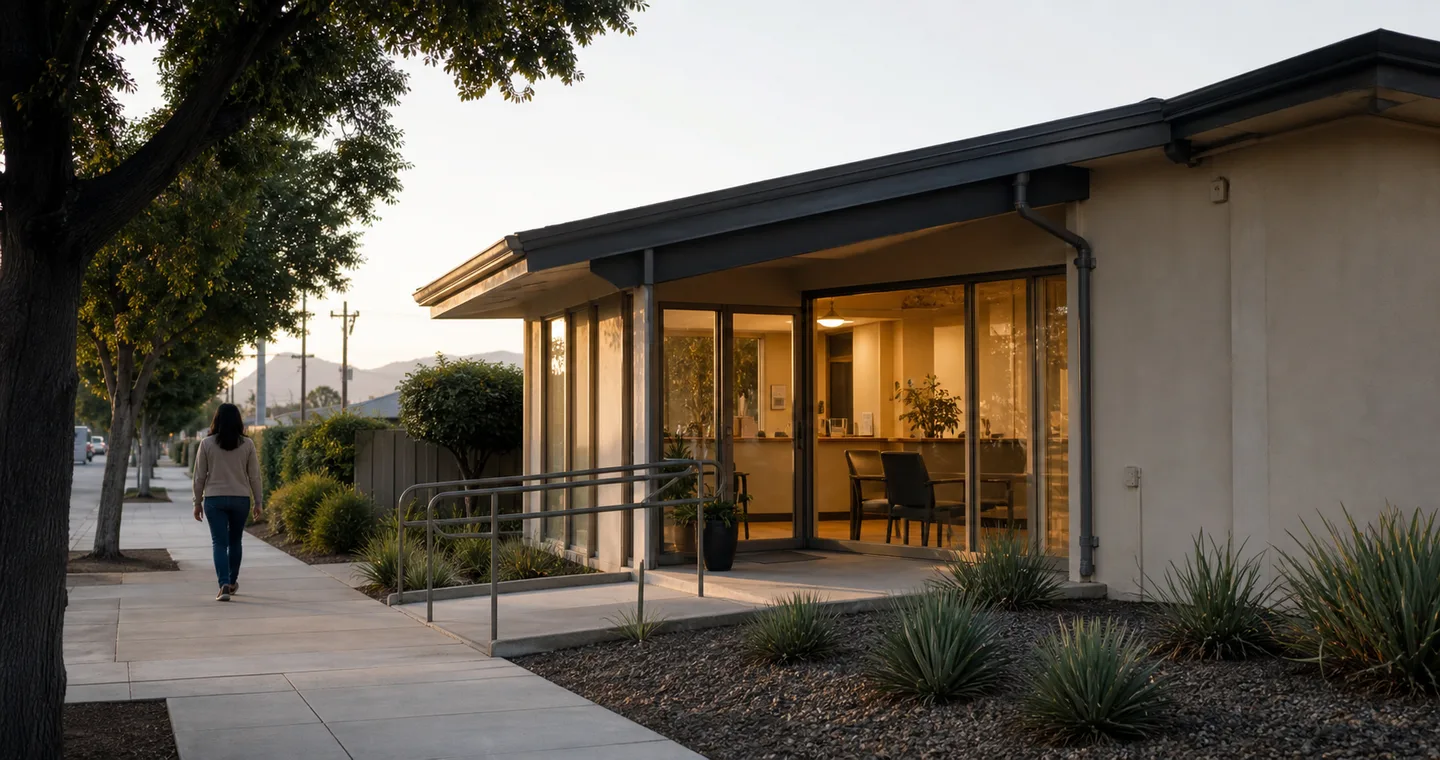 Illustrative neighborhood clinic arrival