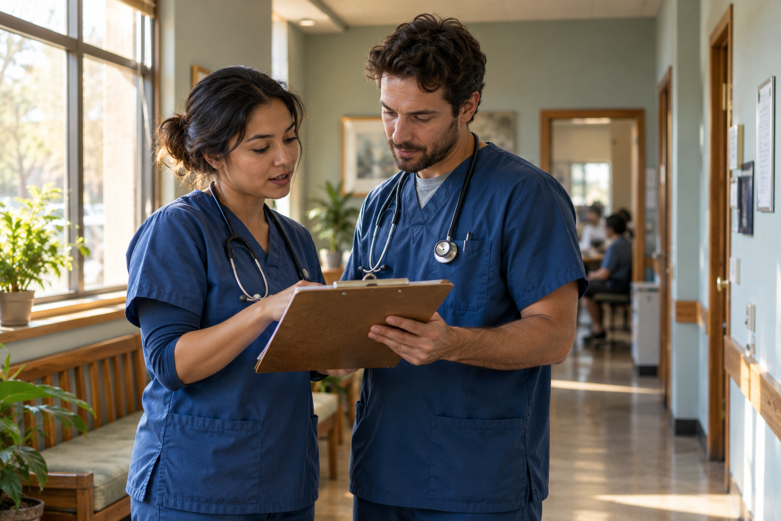 Illustrative scene: clinical support