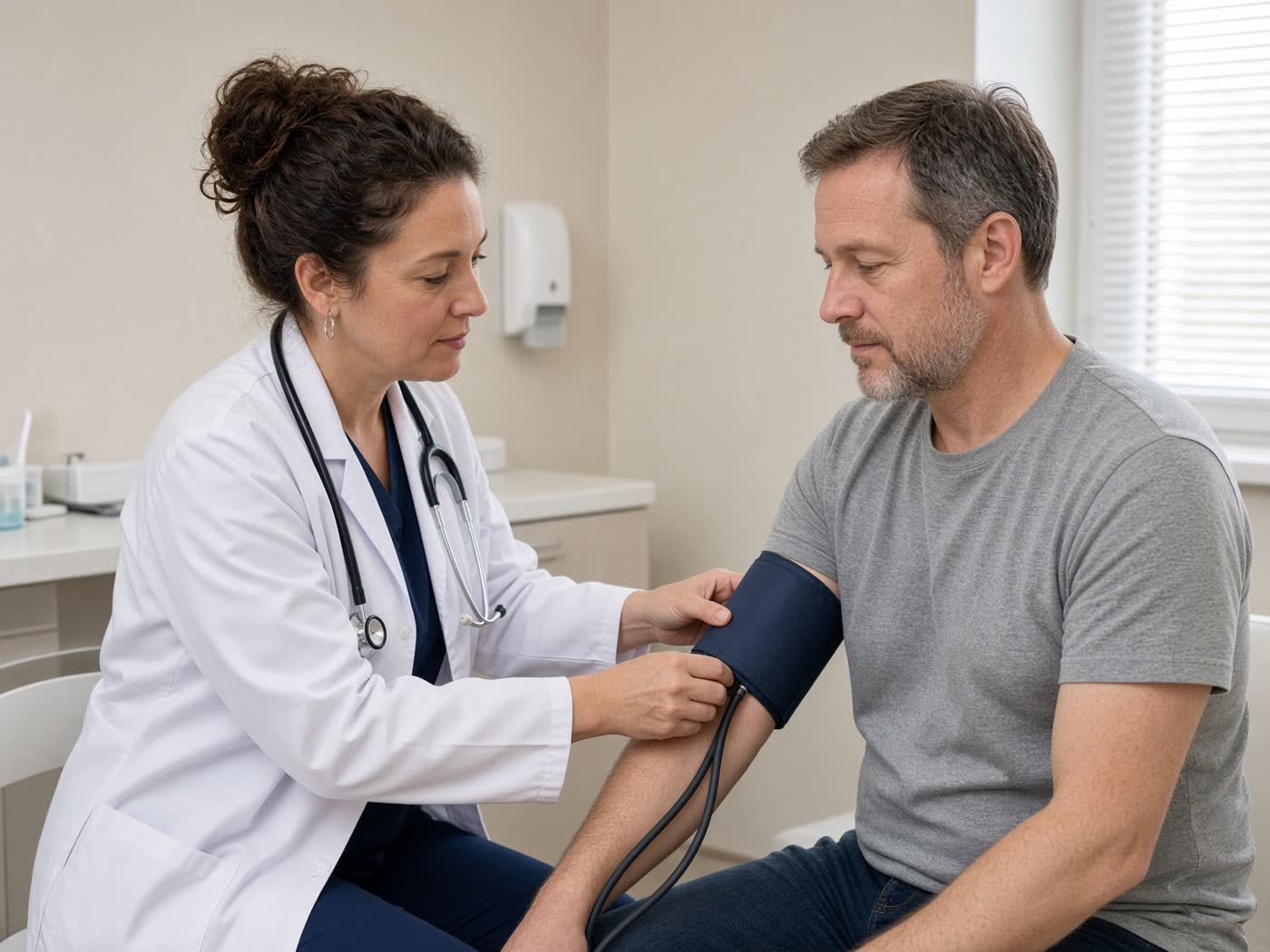 A blood pressure check.