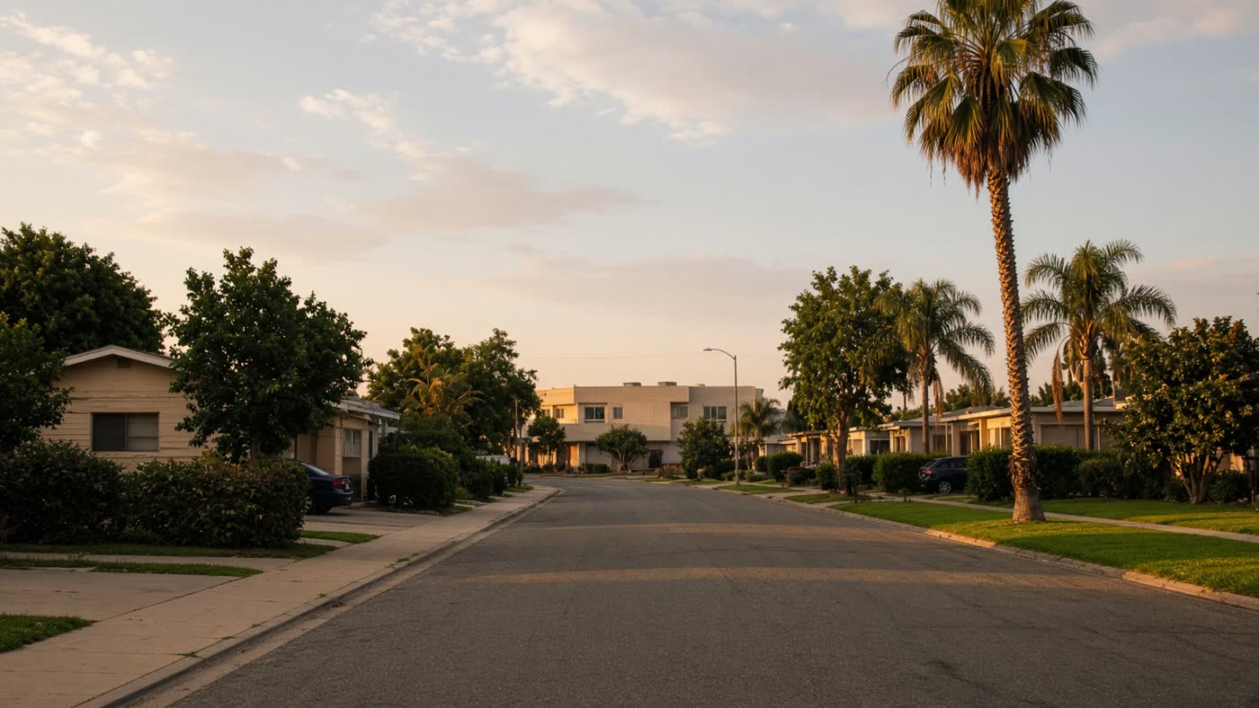 A neighborhood street in the west Valley.